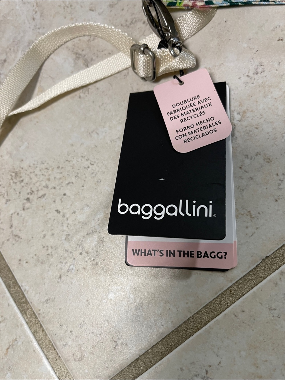 Baggallini Floral Crossbody in Pastel Multi with Cream Strap - Picture 11 of 14